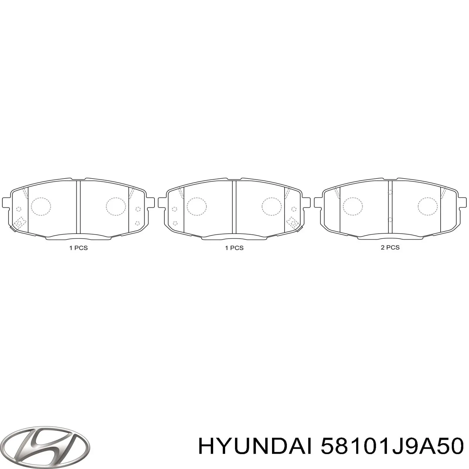 Comprar 58101J9A50 Hyundai/Kia Pastillas delanteras de freno
