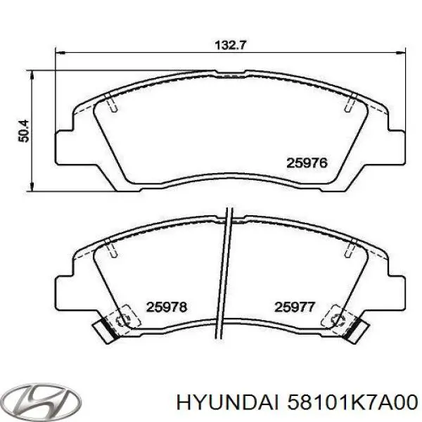 Comprar 58101K7A00 Hyundai/Kia Pastillas delanteras de freno