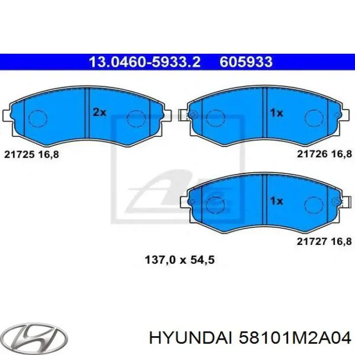 Comprar 58101M2A04 Hyundai/Kia Pastillas delanteras de freno