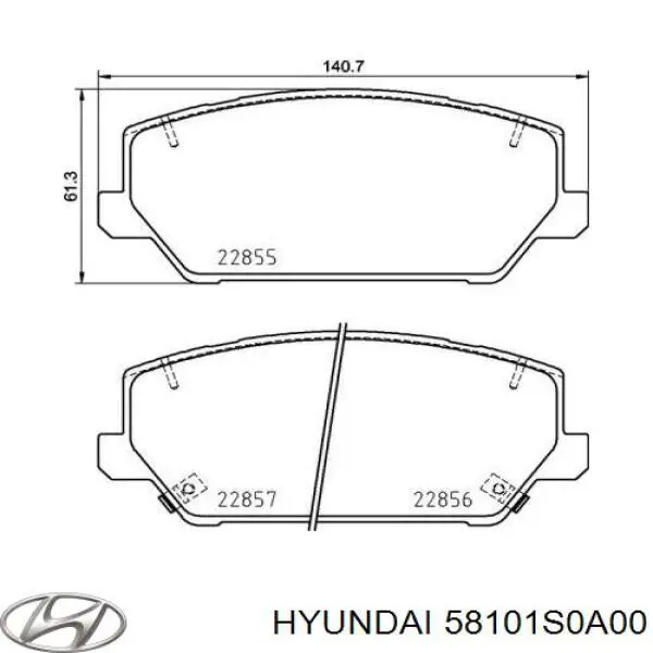 58101S0A00 Hyundai/Kia pastillas de freno delanteras