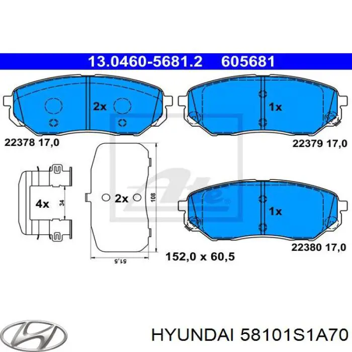 Pastillas freno delanteras Hyundai/Kia 58101S1A70 precio, desde 38,89 EUR