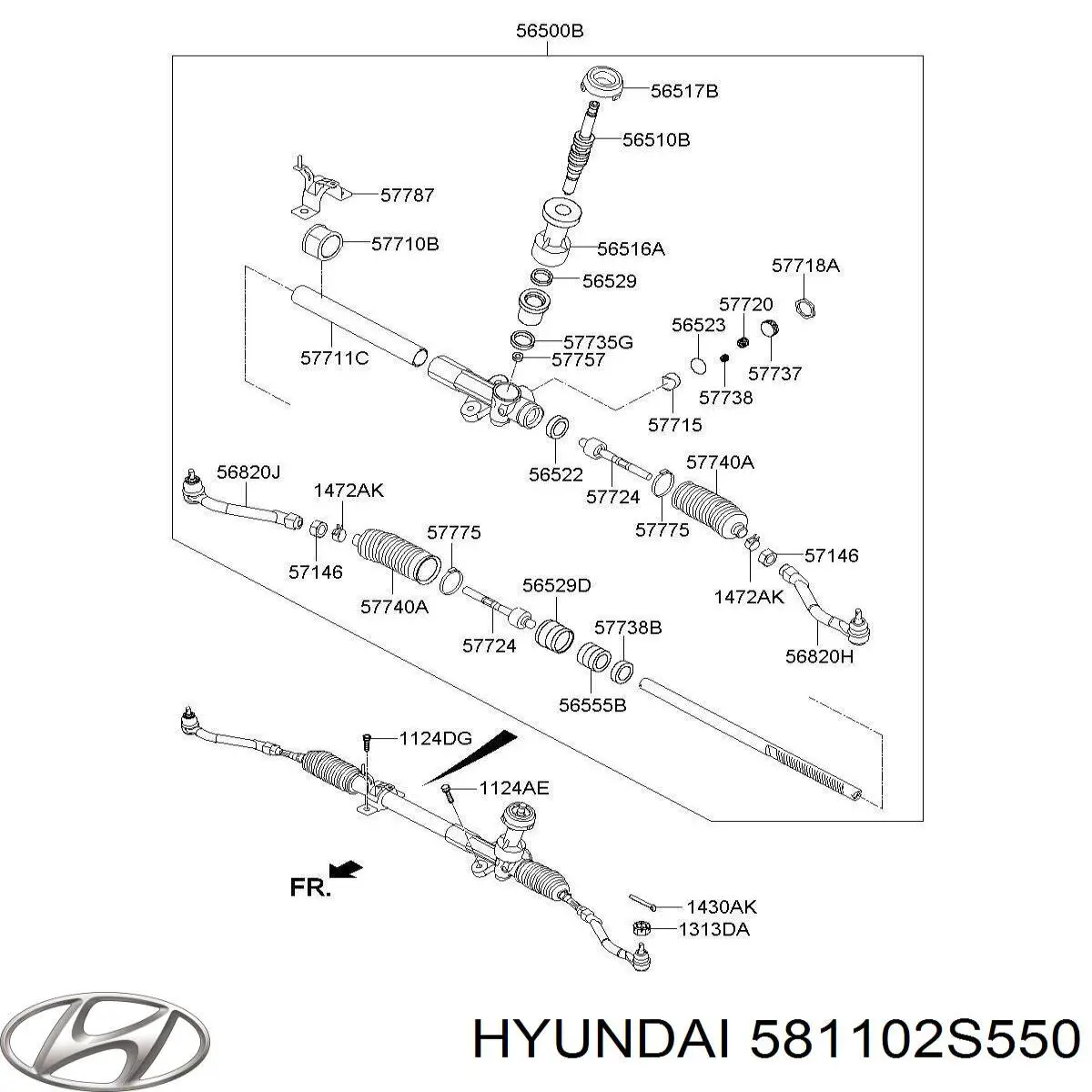 581102S550 Hyundai/Kia pinza de freno delantera izquierda