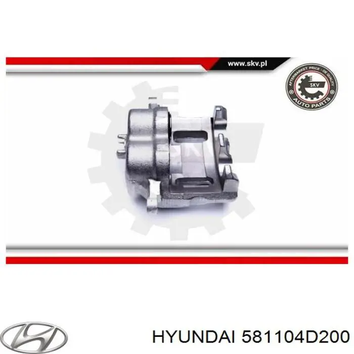 Pinza de freno delantera izquierda 581104D200 Hyundai/Kia