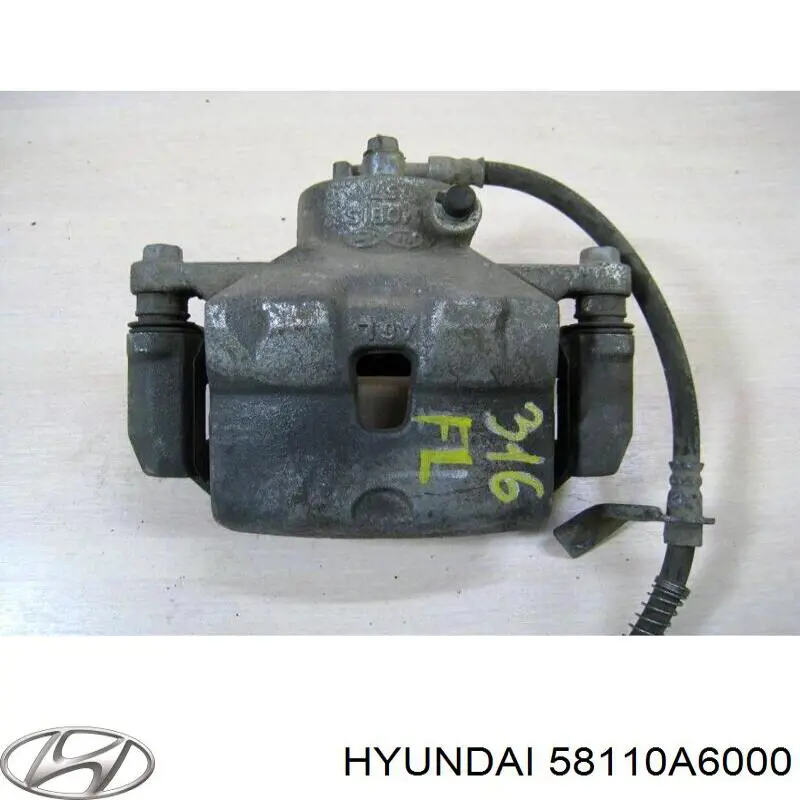 Pinza de freno delantera izquierda 58110A6000 Hyundai/Kia