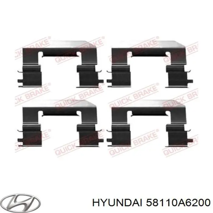 58110A6200 Hyundai/Kia pinza de freno delantera izquierda