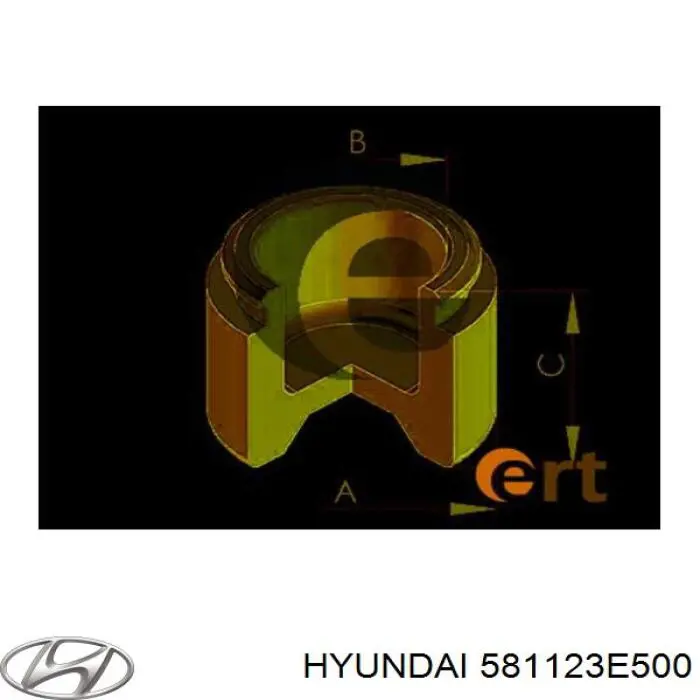 581123E500 Hyundai/Kia émbolo, pinza del freno delantera