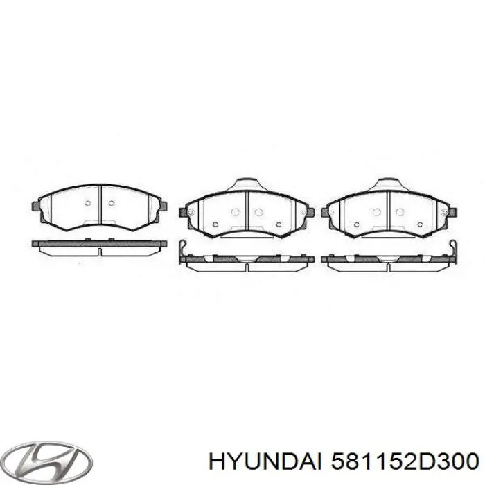 581152D300 Hyundai/Kia pastillas de freno delanteras
