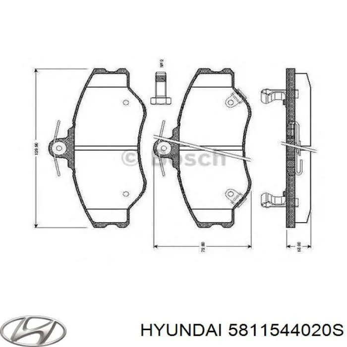 Comprar 5811544020S Hyundai/Kia Pastillas delanteras de freno