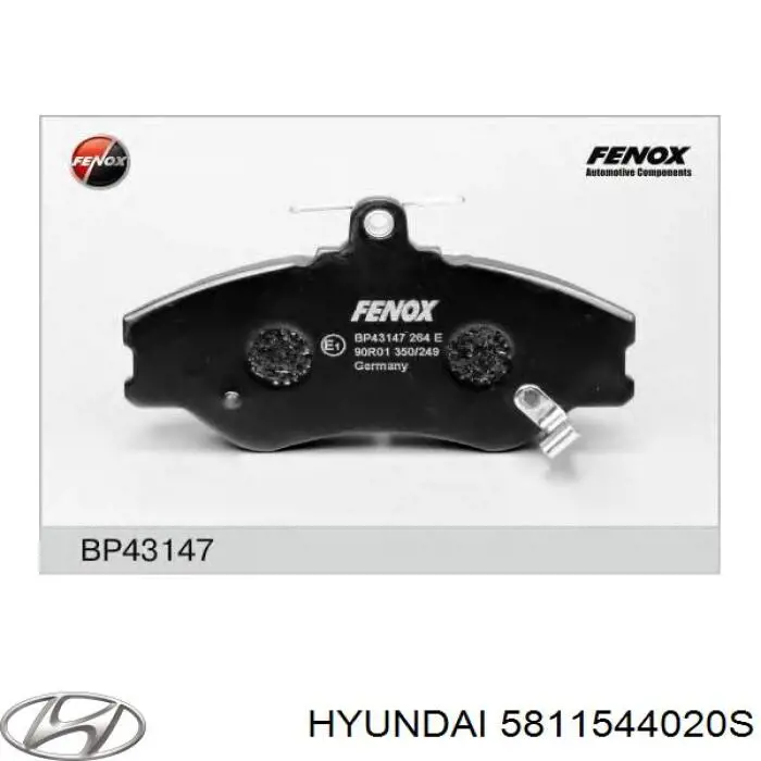 Pastillas de freno 5811544020S Hyundai/Kia