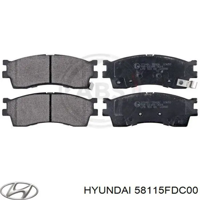 Pastillas de freno 58115FDC00 Hyundai/Kia