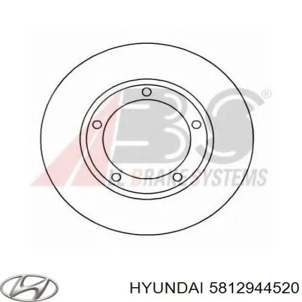 5812944520 Hyundai/Kia freno de disco delantero