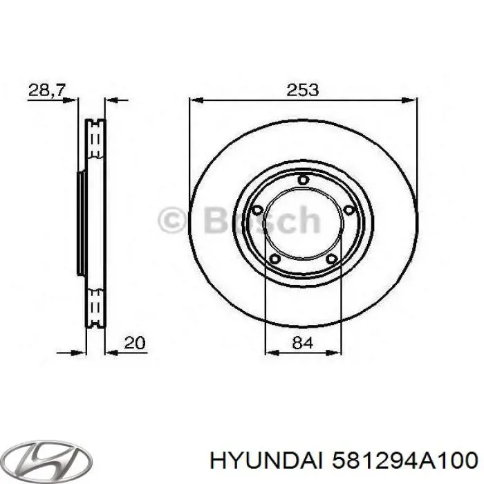 581294A100 Hyundai/Kia Discos