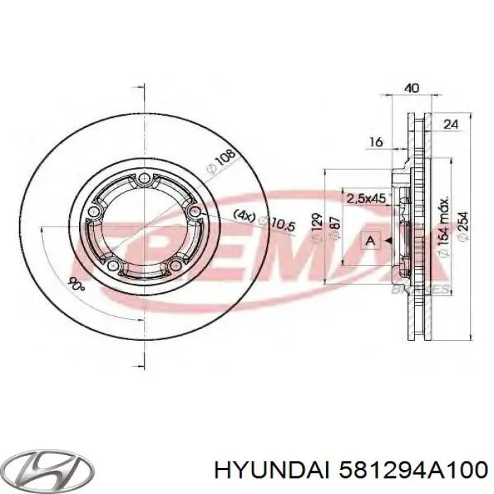 Frenos delanteros Hyundai/Kia 581294A100 precio, desde 41,93 EUR
