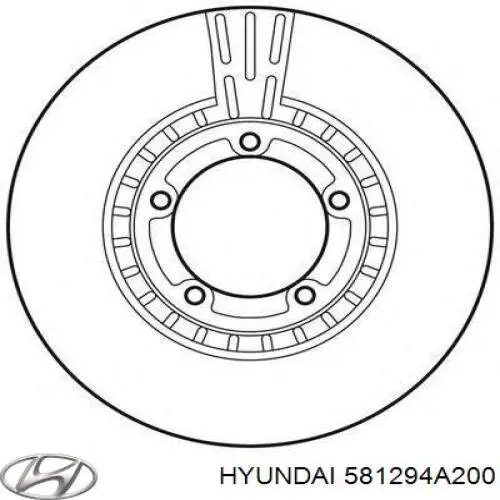 Comprar 581294A200 Hyundai/Kia Freno de disco delantero