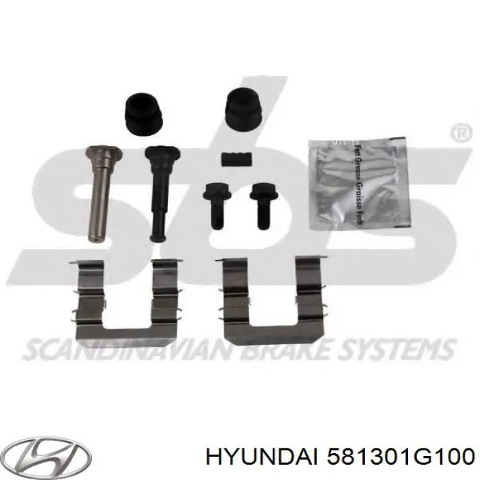 Pinza de freno, Eje delantero derecha Hyundai/Kia 581301G100