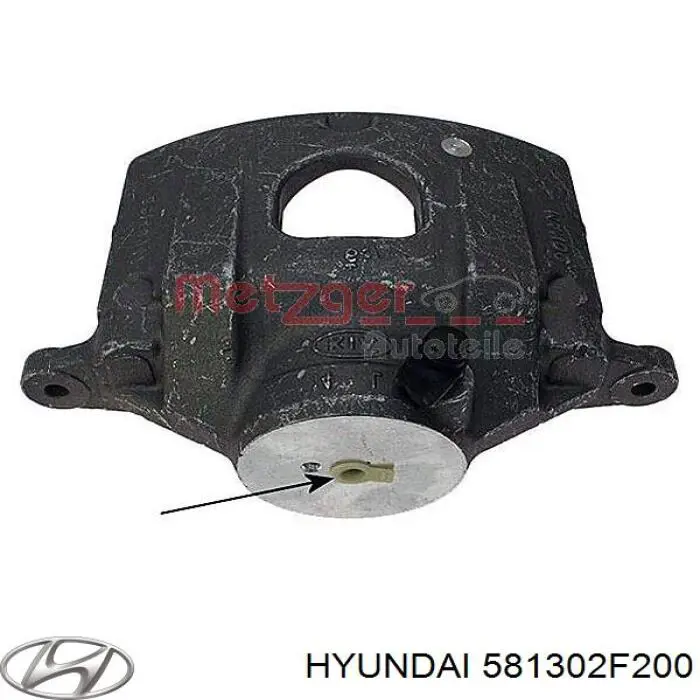 Pinza de freno, Eje delantero derecha Hyundai/Kia 581302F400