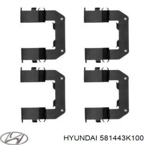 Juego de resortes de sujeción de pastillas de freno delanteras Hyundai/Kia 581443K100 precio, desde 8,30 EUR