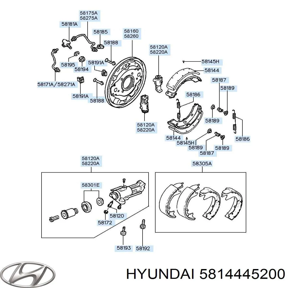 Forron Del Freno Trasero (camion) Hyundai HD LIGHT 