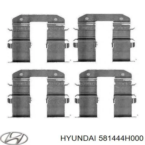 581444H000 Hyundai/Kia conjunto de muelles almohadilla discos delanteros