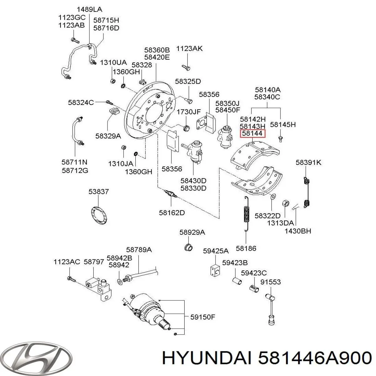 581446A900 Hyundai/Kia forron del freno delantero (camion)