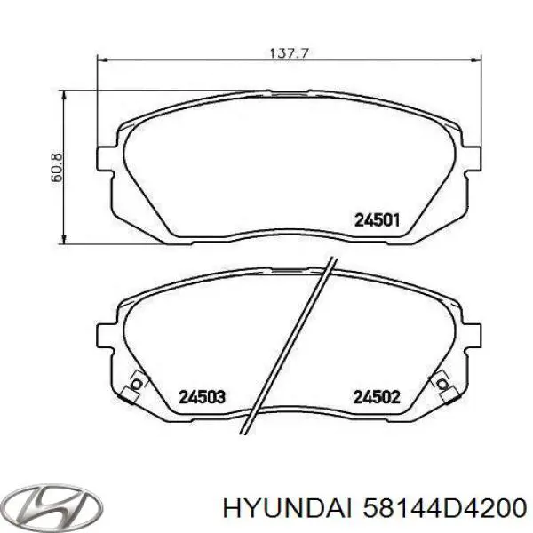 Comprar 58144D5100 Hyundai/Kia Juego de resortes de sujeción de pastillas de freno delanteras