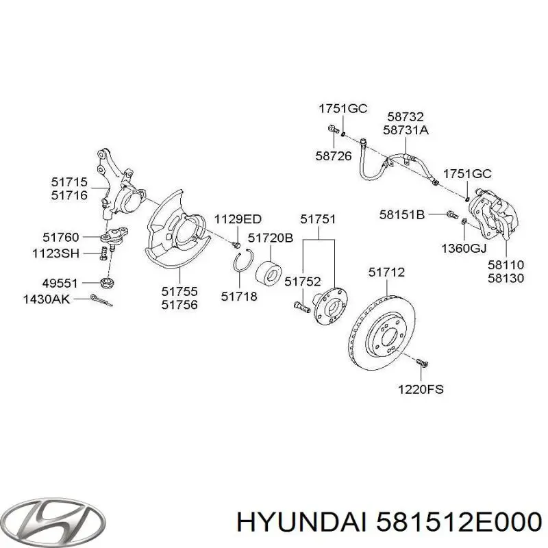 Tornillo de la pinza de freno Hyundai/Kia 581512E000 precio, desde 6,84 EUR