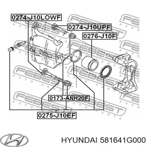 Comprar 581641G000 Hyundai/Kia Fuelle de guía de pinza de freno delantero