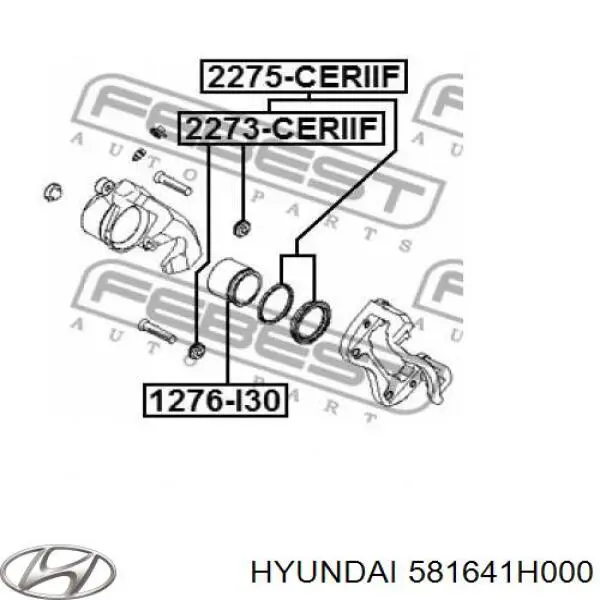 581641H000 Hyundai/Kia fuelle, guía de pinza de freno delantera