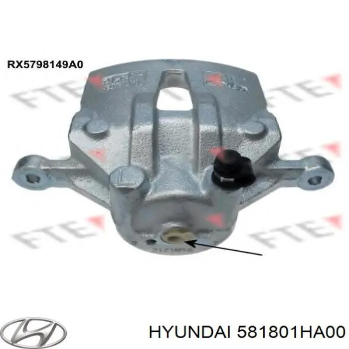 581801HA00 Hyundai/Kia pinza de freno delantera izquierda