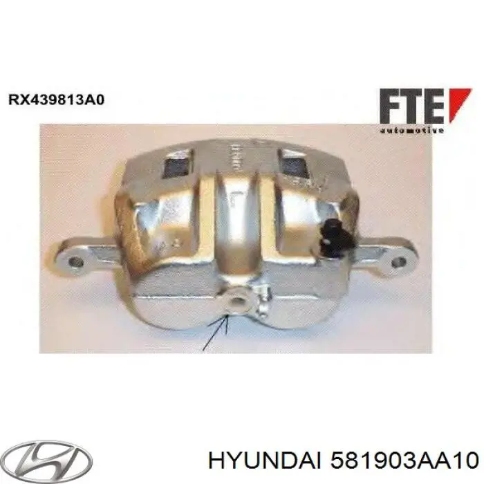 581903AA10 Hyundai/Kia pinza de freno delantera derecha