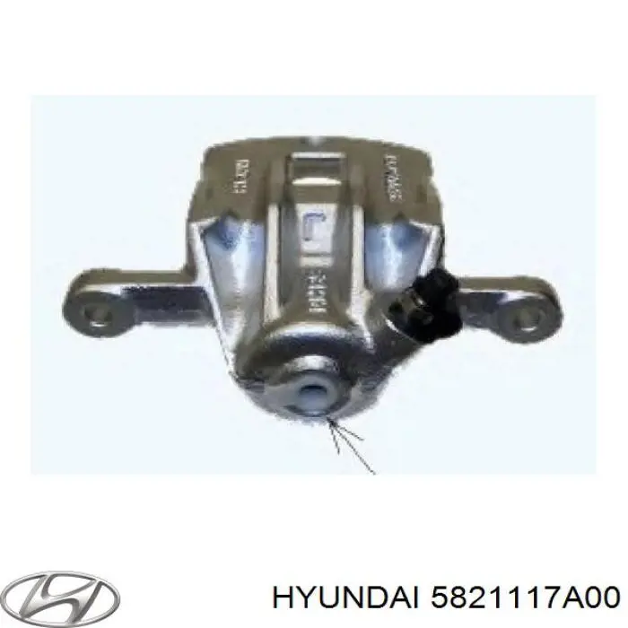 Pinza de freno trasero derecho para Hyundai Sonata (EF)