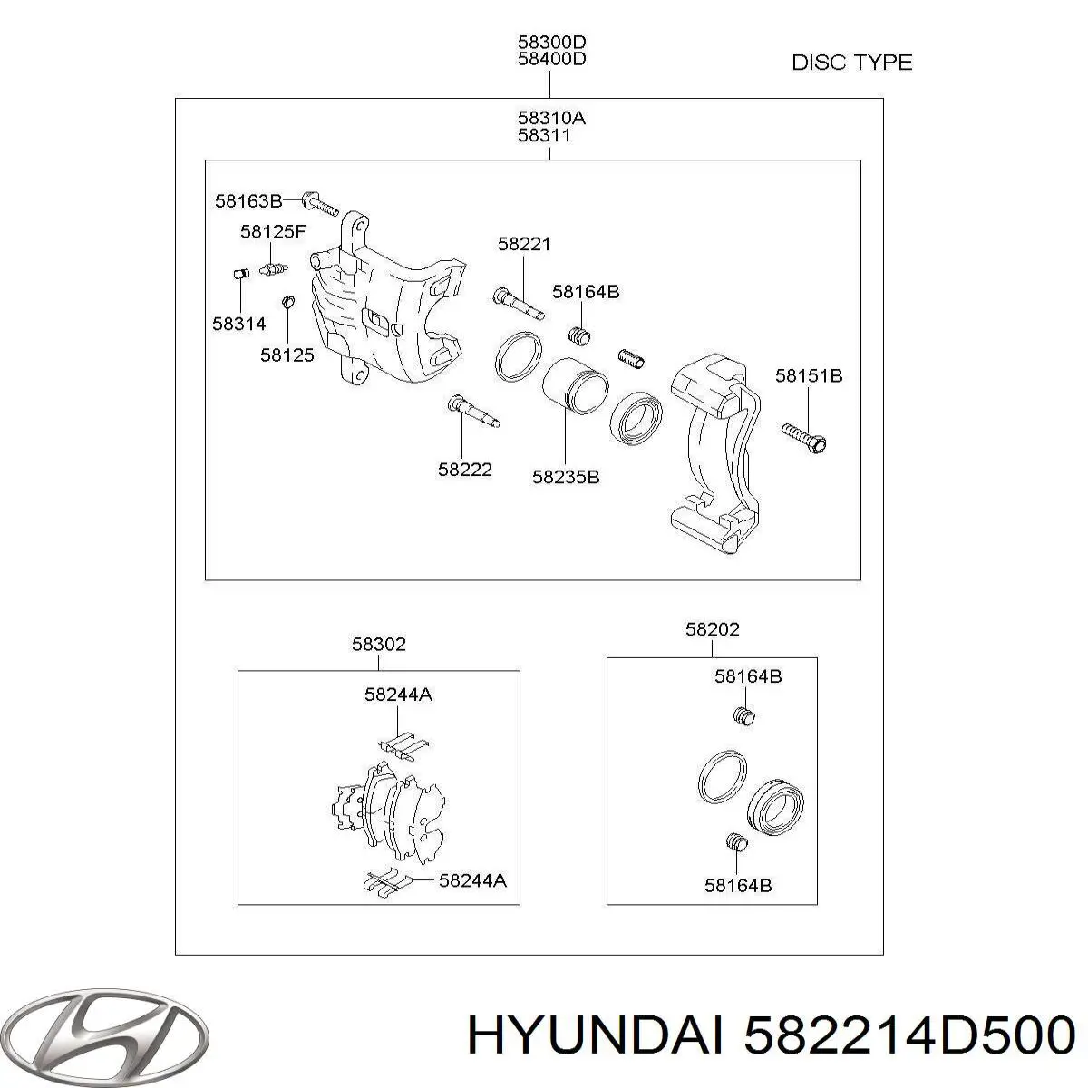 Pasador guía superior de la pinza de freno trasera Hyundai/Kia 582214D500 precio, desde 7,85 EUR
