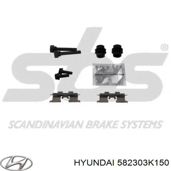 582303K150 Hyundai/Kia pinza de freno trasero derecho