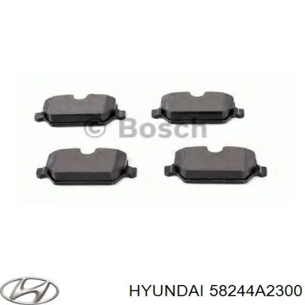 58244A2300 Hyundai/Kia lamina antiruido pastilla de freno trasera