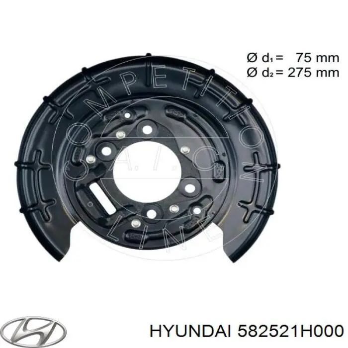 Protector de disco de freno trasero derecho 11312 ABS