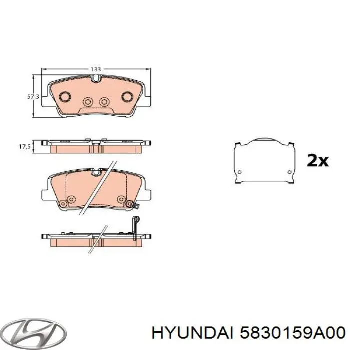Comprar 5830159A00 Hyundai/Kia Pastillas de freno traseras