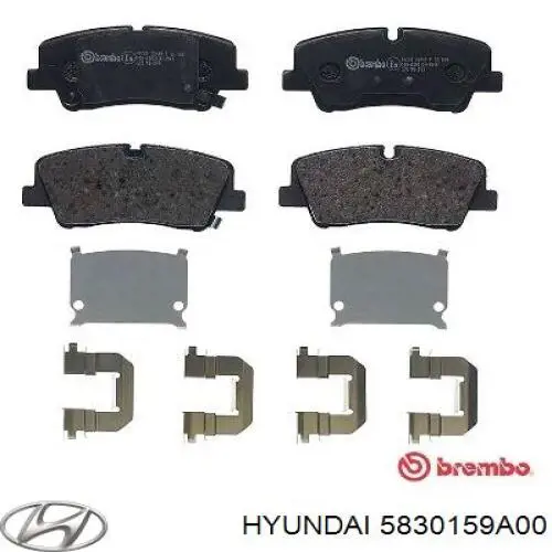 5830159A00 Hyundai/Kia pastillas de freno traseras