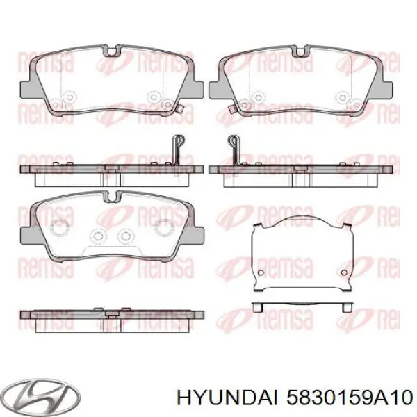 5830159A10 Hyundai/Kia pastillas de freno traseras