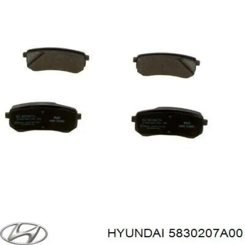 5830207A00 Hyundai/Kia Pastillas freno traseras