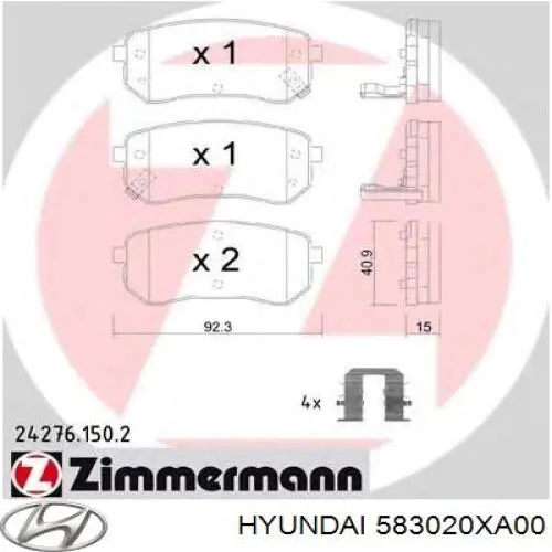 Pastillas traseras de freno Hyundai/Kia 583020XA00 precio, desde 18,57 EUR