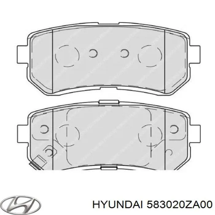 Comprar 583020ZA00 Hyundai/Kia Pastillas de freno traseras