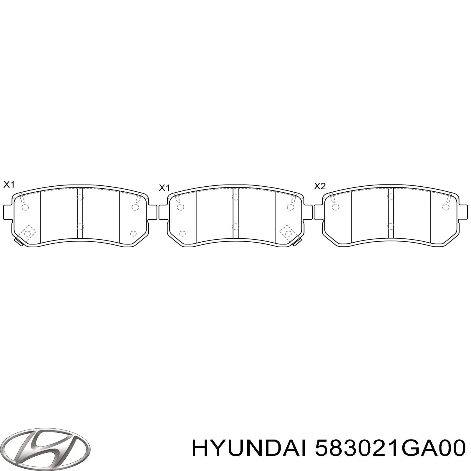 583021GA00 Hyundai/Kia pastillas de freno traseras