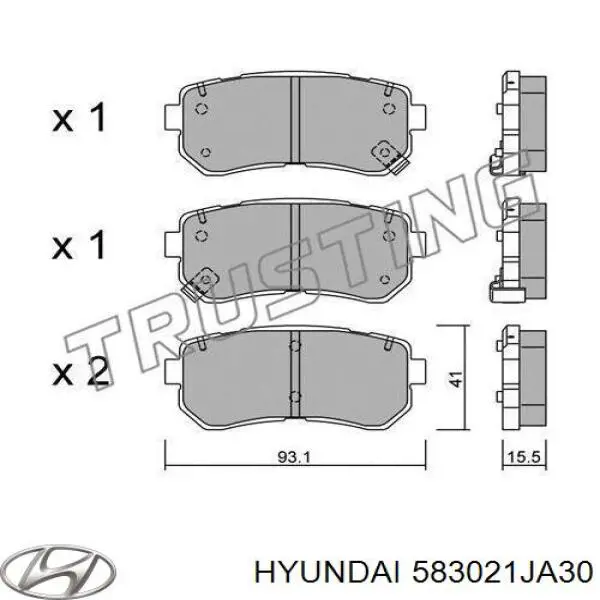 Pastillas traseras de freno Hyundai/Kia 583021JA30 precio, desde 21,18 EUR