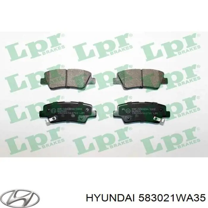 Pastillas de freno traseras 583021WA35 Hyundai/Kia