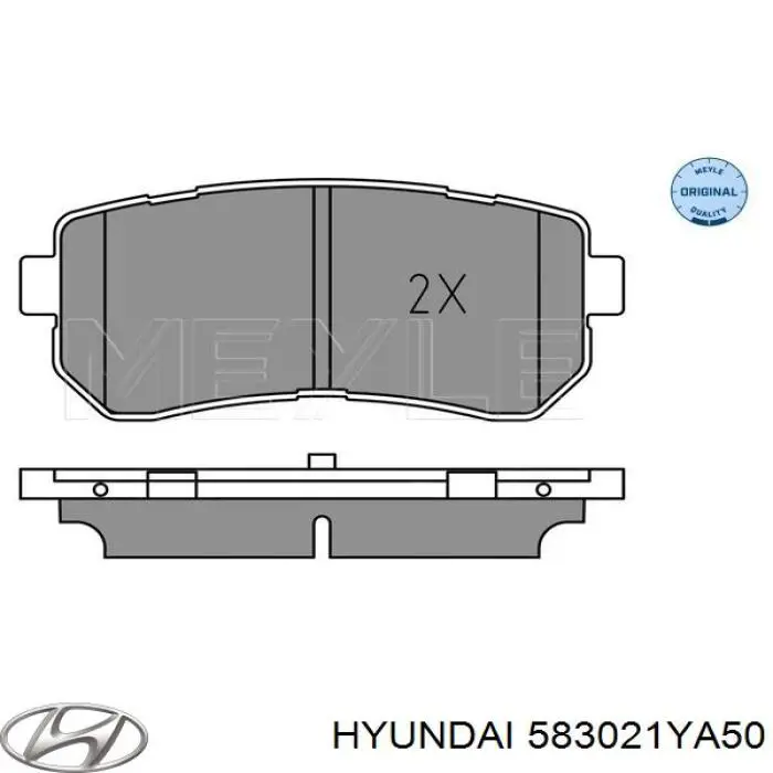 583021YA50 Hyundai/Kia pastillas de freno traseras