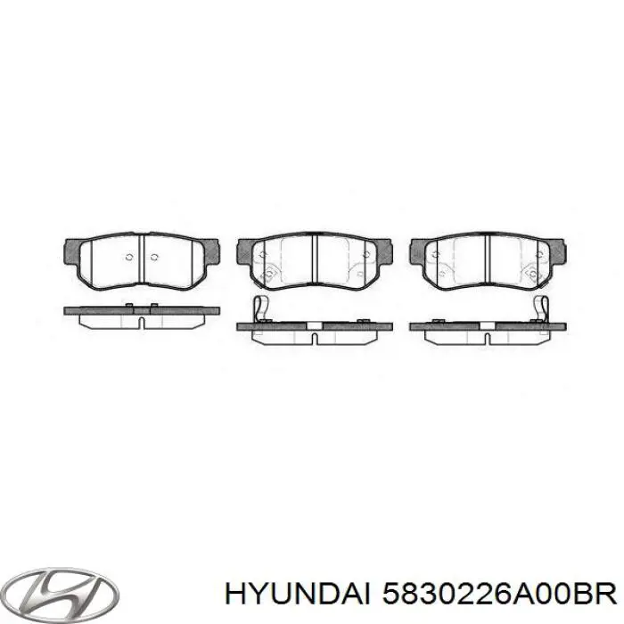 5830226A00BR Hyundai/Kia pastillas de freno traseras