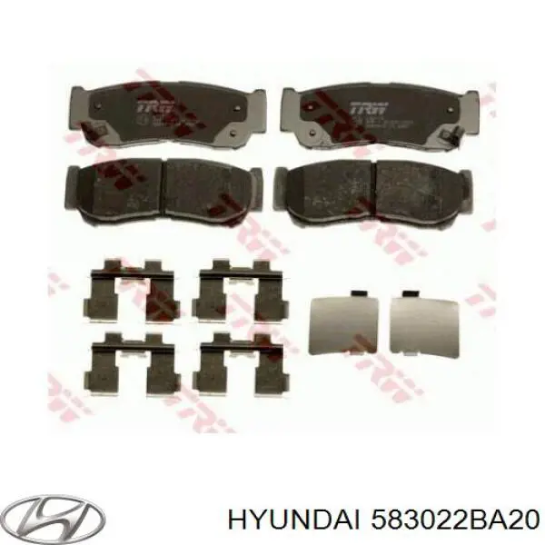 583022BA20 Hyundai/Kia pastillas de freno traseras