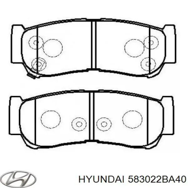Pastillas de freno traseras 583022BA40 Hyundai/Kia