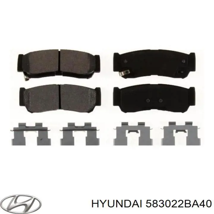 583022BA40 Hyundai/Kia pastillas de freno traseras