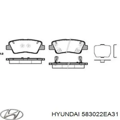Comprar 583022EA31 Hyundai/Kia Pastillas de freno traseras